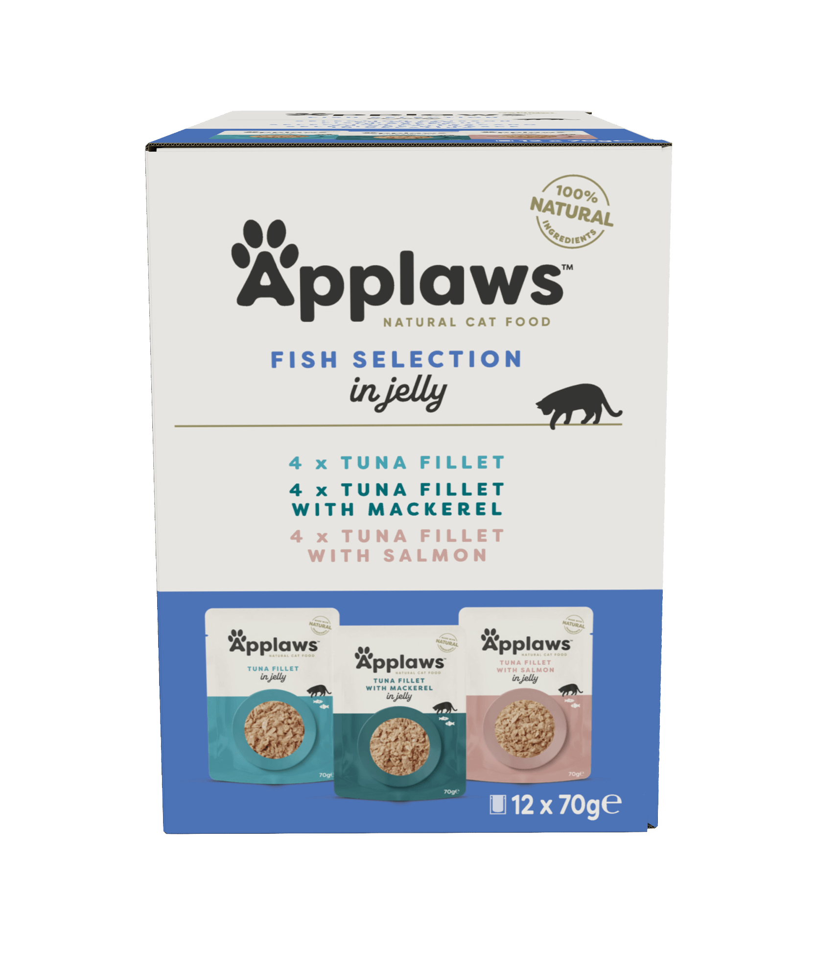 Applaws Cat Pouches Fish Selection i gelé 12x70 g - Katt - Kattefôr & kattemat - Våtfôr og våtmat - Applaws