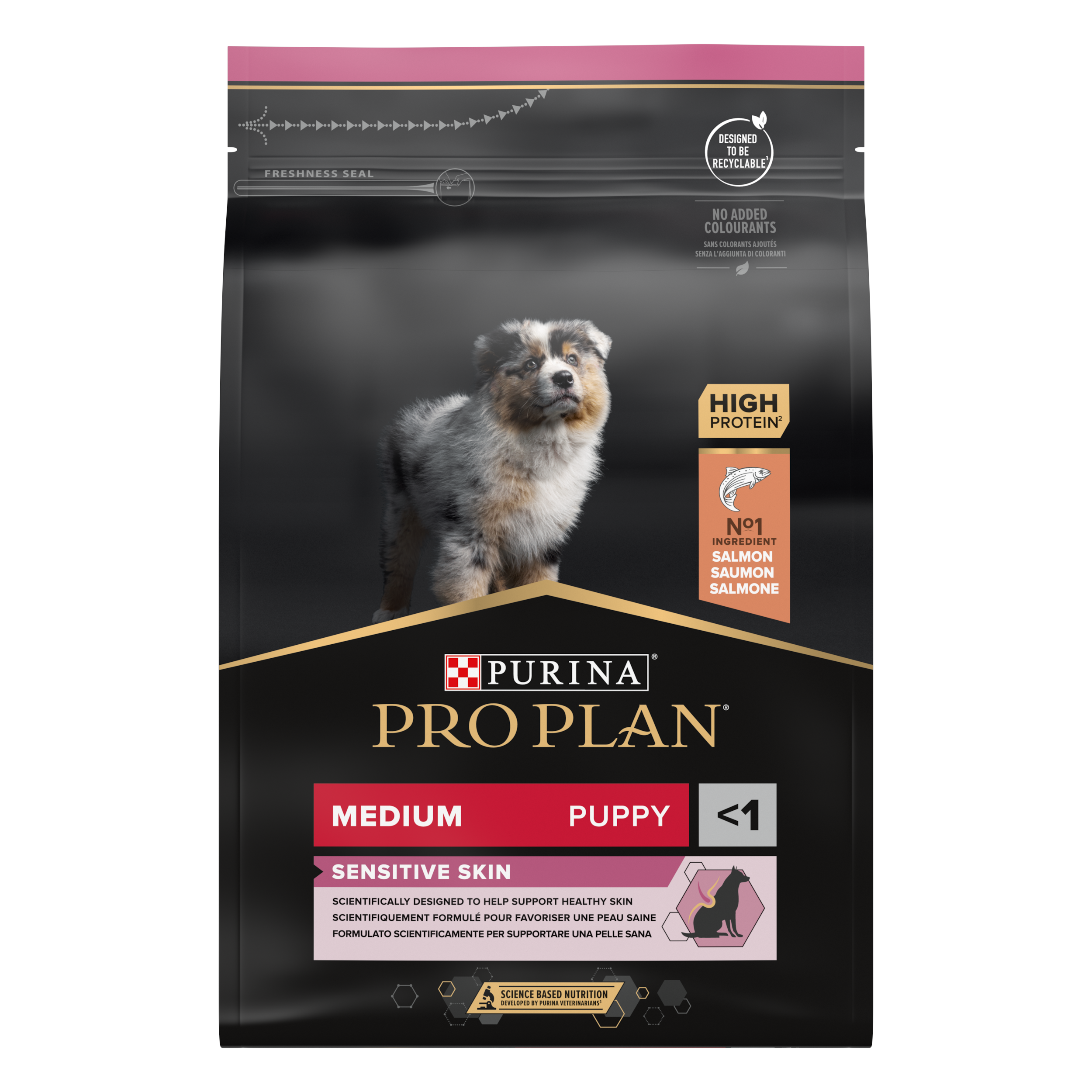 Purina Pro Plan Puppy Sensitive Skin Medium tørrfôr til valper 3 kg - Hund - Hundefôr & hundemat - Tørrfôr for hund - Purina Pro Plan