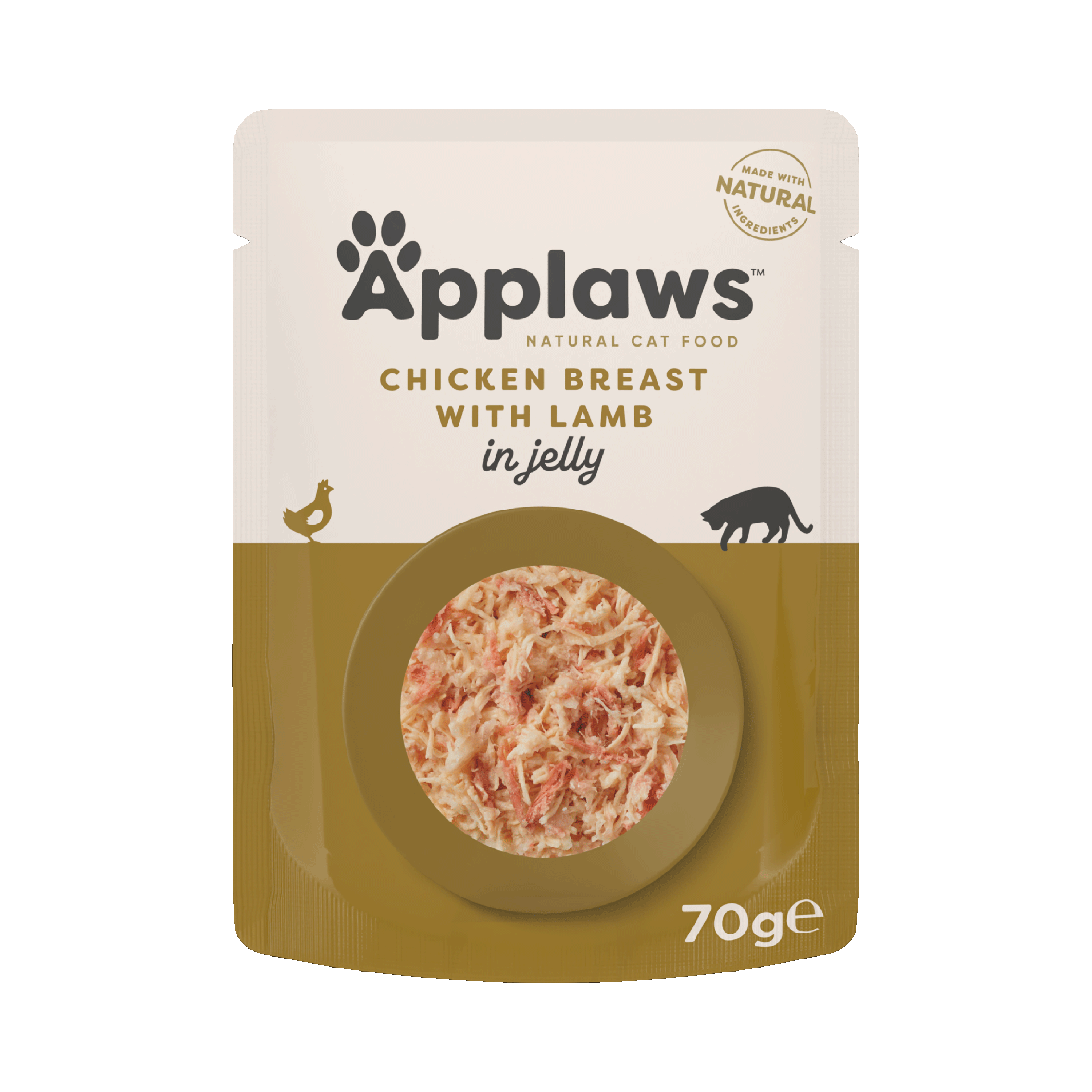 Applaws Cat Pouch kylling + lammegelé 70 g - Katt - Kattefôr & kattemat - Våtfôr og våtmat - Applaws