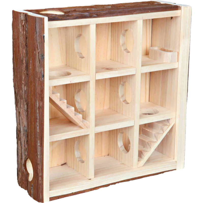 Trixie Natural Living Leketårn Vindu Brun 30 x 30 x 10 cm - Smådyr - Hus & Burinteriør - Lekeplasser og Klatrestativer - Trixie