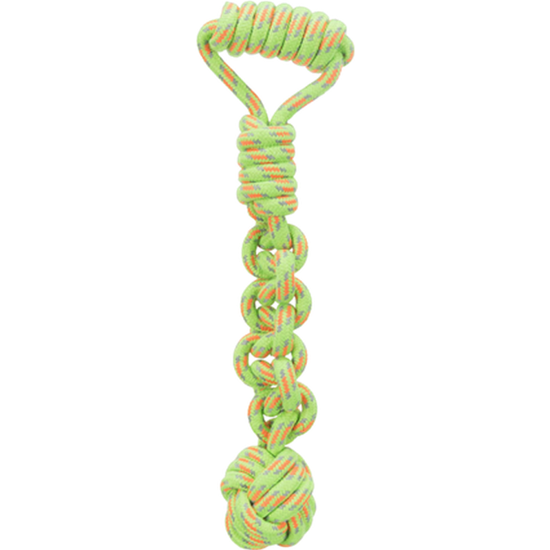 Trixie Leketau med innvevd kulefletteblanding Ø 8 / 38 cm - Hund - Hundeleker & spill - Tyggeleker & tau - Trixie