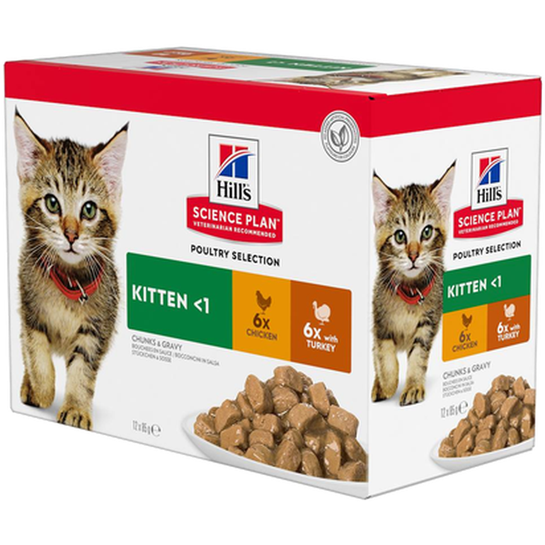 Hills Science Plan Feline Kitten Ch/Tu Pouch 12 x 85 g - Katt - Kattefôr & kattemat - Våtfôr og våtmat - Hills Science Plan