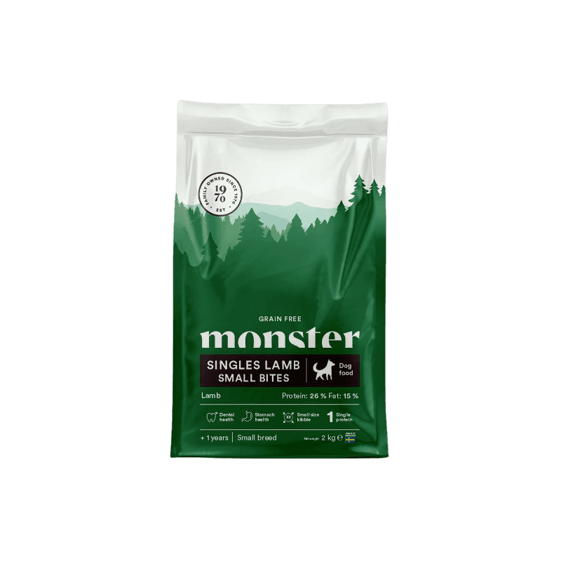 Monster Pet Food Dog Grain Free Singles Lamb Small Bites 2 kg - Hund - Hundefôr & hundemat - Tørrfôr for hund - Monster Pet Food