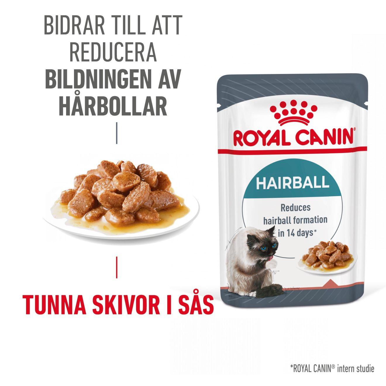 Royal Canin Feline Wet Hairball Care Gravy 85 g x 12 stk - porsjonsposer - Katt - Kattefôr & kattemat - Våtfôr og våtmat - Royal Canin