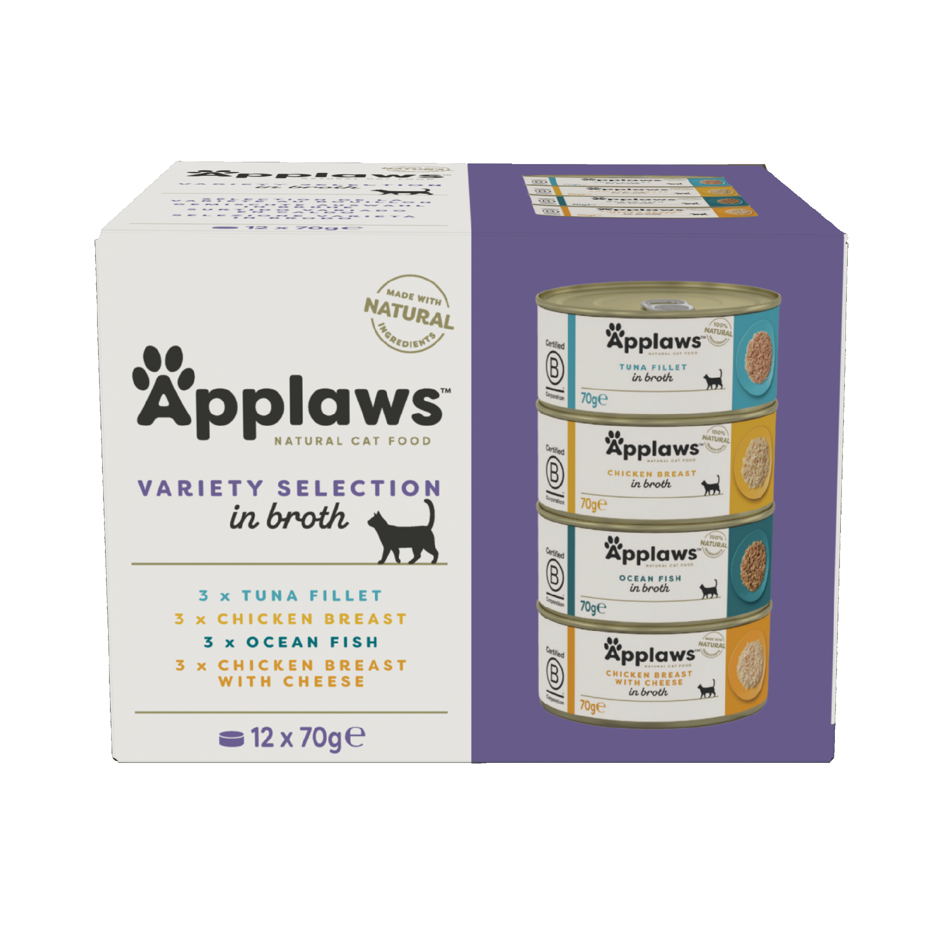 Applaws Cat Tins Supreme Collection-forpakning 12 x 70 g - Katt - Kattefôr & kattemat - Våtfôr og våtmat - Applaws