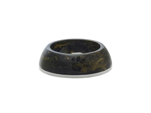 Savic Delice 1 Marmor 0,3 L - Marmor svart gull 16,5x16,5x5 cm - Katt - Matplass og vannfontener for katt - Matskåler og vannskåler - Savic