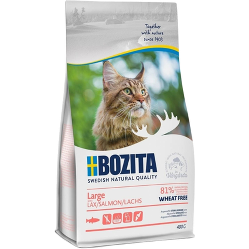 Bozita Katt Stor hvetefri laks 400 g - Katt - Kattefôr & kattemat - Tørrfôr for katt - Bozita Katt