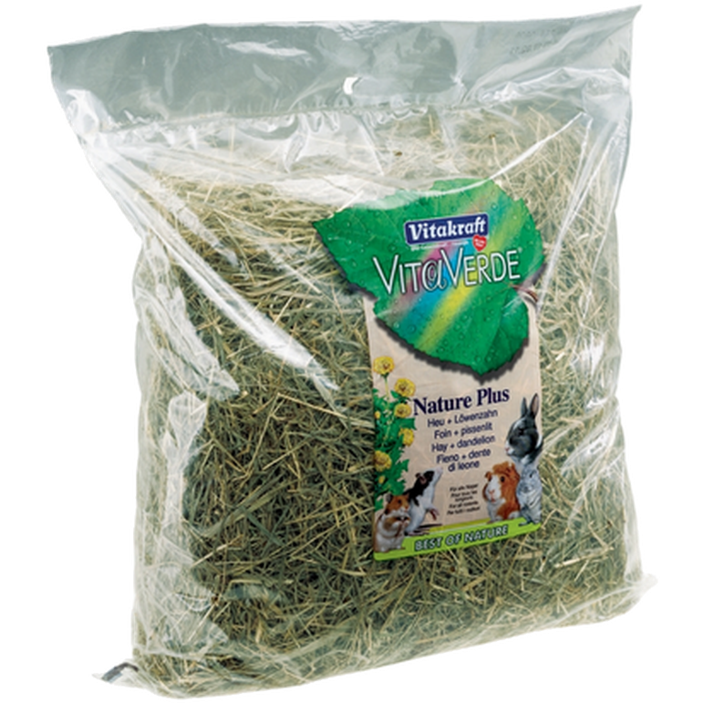 Vitakraft VitaVerde Nature Plus høy og løvetann 500g - Smådyr - Fôr & høy til smådyr - Høy & urter til smådyr - Vitakraft