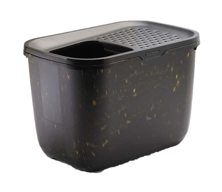 Savic Katteboks Hop in med tak 59x39x39,5cm marmor svart gull - Katt - Kattedo & kattetoalett - Kattedo & kattetoalett med tak - Savic