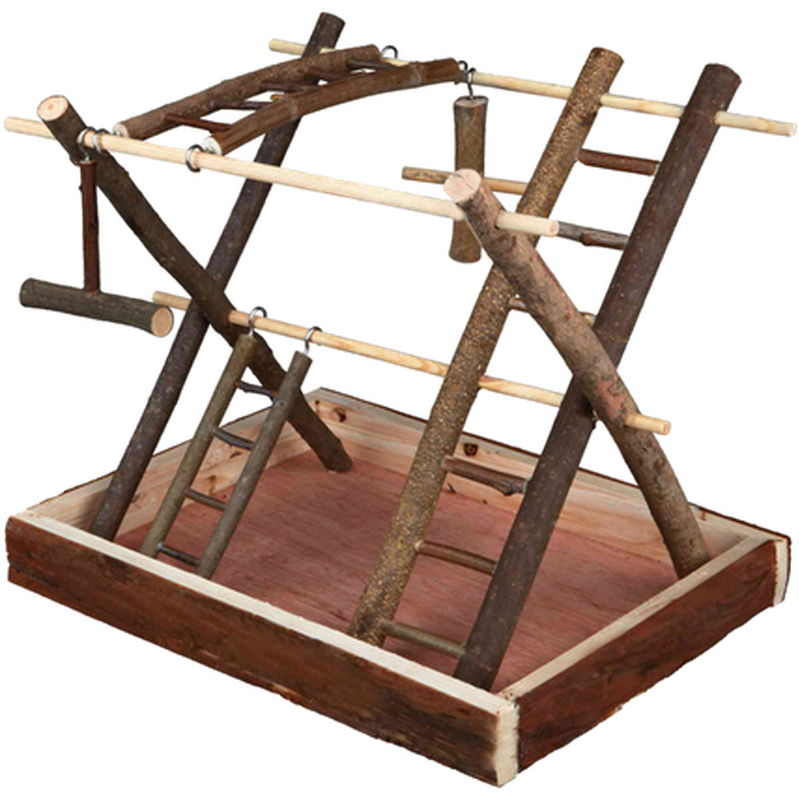 Trixie Natural Living Lekeplass i naturlig tre brun 35 x 27 x 30 cm - Fugl - Fugleleker - Lekeplass - Trixie