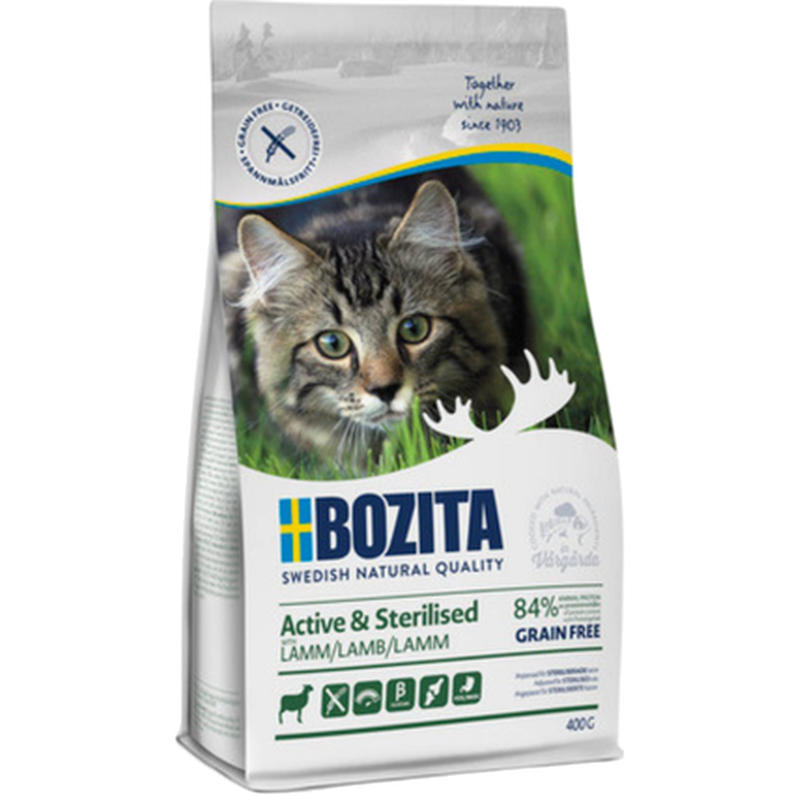 Bozita Katt Active & Sterilised Kornfritt lam 400g - Katt - Kattefôr & kattemat - Tørrfôr for katt - Bozita Katt