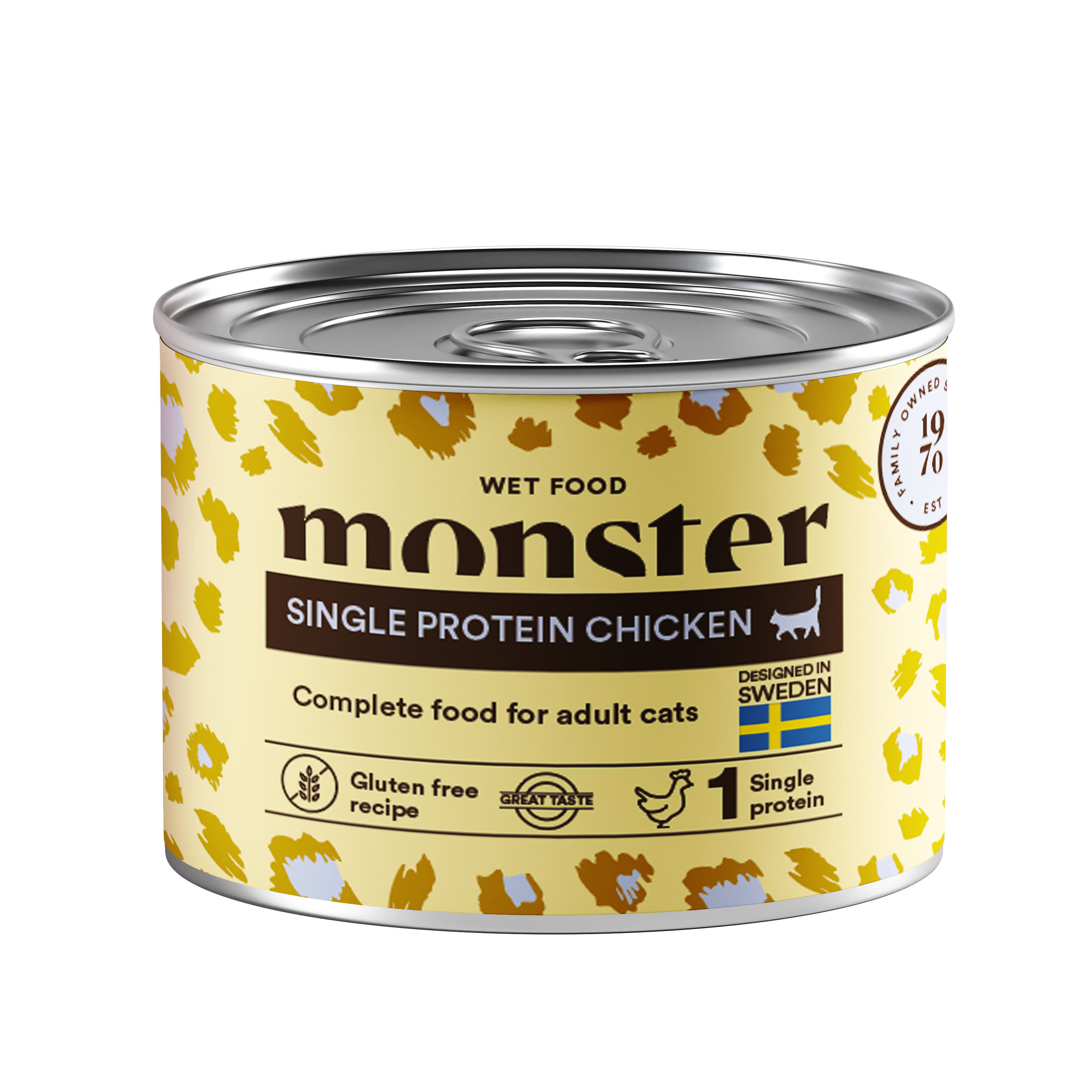 Monster Pet Food Katt Adult Single Protein Chicken Can 200 g - Katt - Kattefôr & kattemat - Våtfôr og våtmat - Monster Pet Food