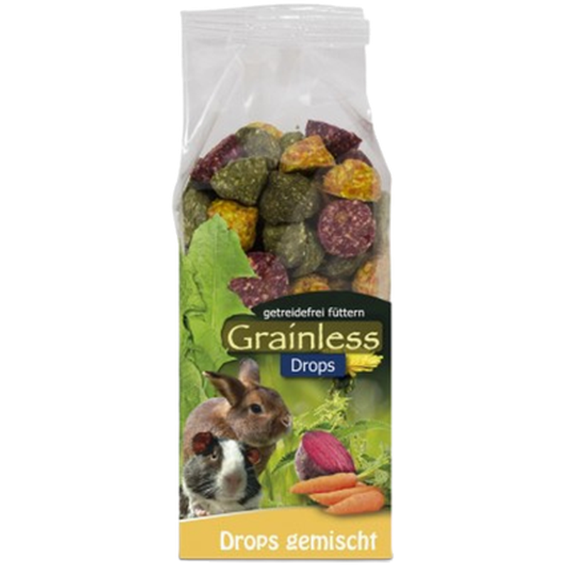 JR FARM Grainless Drops Blandet 140 g - Smådyr - Godbiter og gnagestenger - Belønningsgodbit for smådyr - JR FARM
