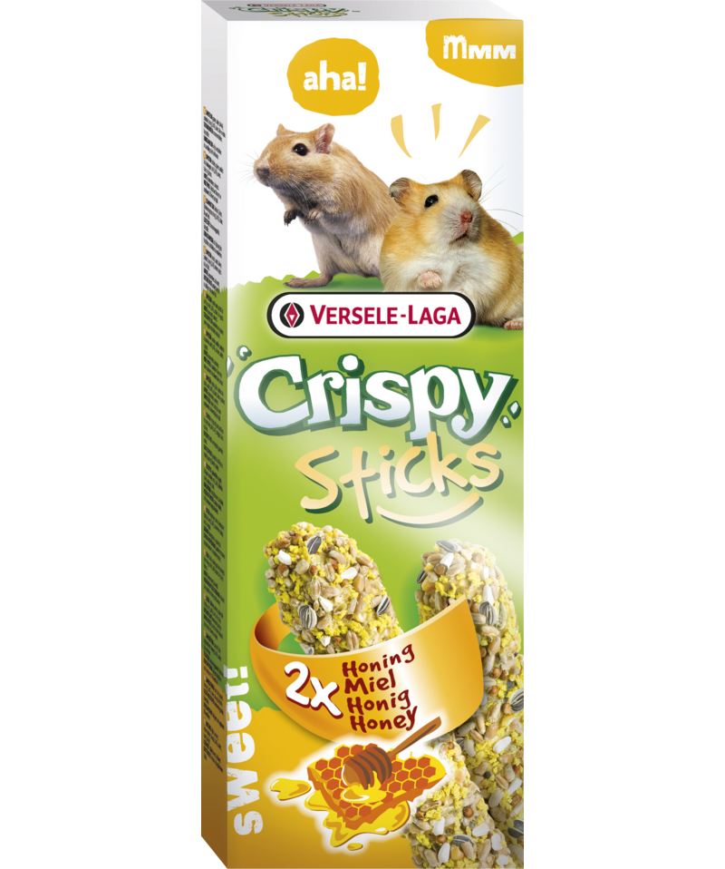 Versele-Laga CrispySticks Hamsters-Gerbils Honning 2-pk. - Smådyr - Godbiter og gnagestenger - Frøstenger og Kräcker - Versele-Laga