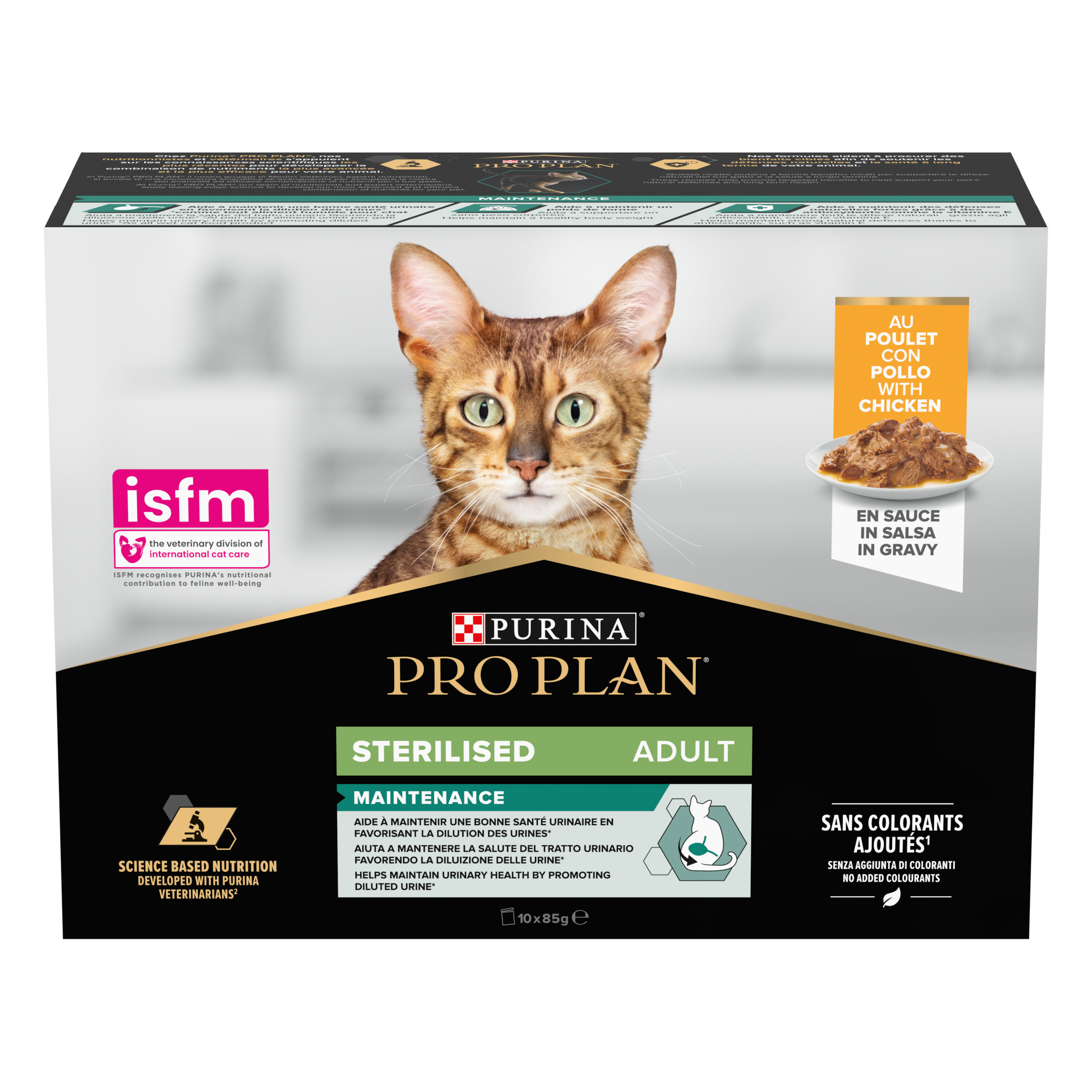 Purina Pro Plan Cat Wet Sterilised med kylling i saus Maintenance 85 g x 10 stk. - Katt - Kattefôr & kattemat - Våtfôr og våtmat - Purina Pro Plan
