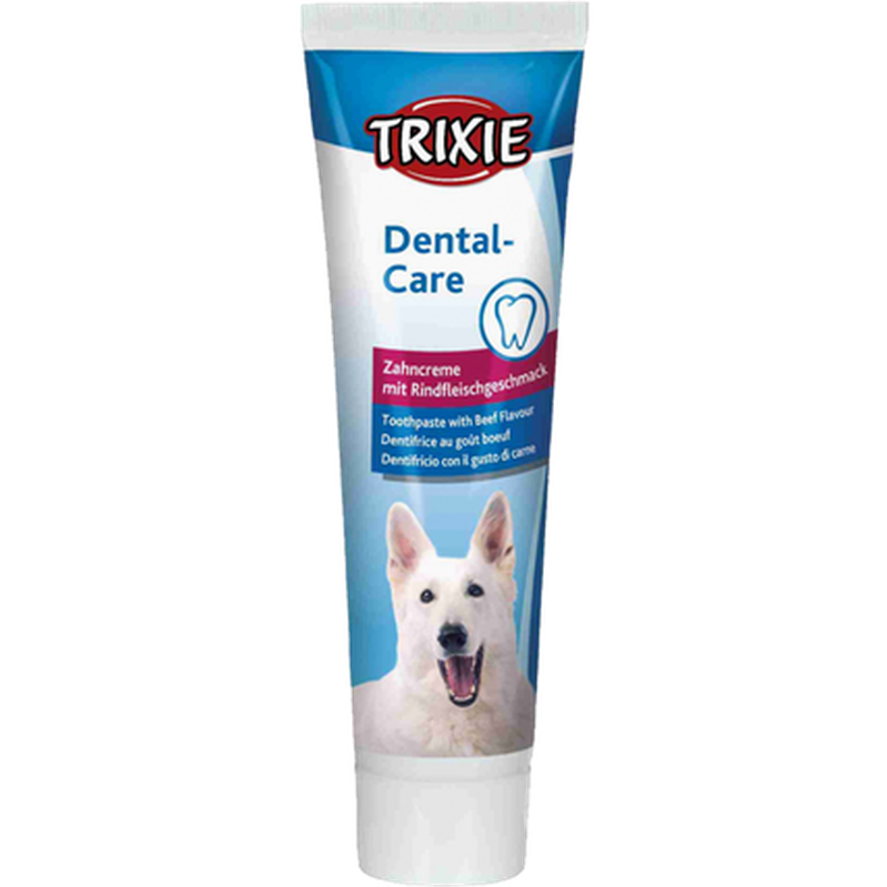 Trixie Tannkrem med oksekjøtt til hunder, hvit 100 g - Hund - Hundepleie & kosttilskudd - Tannpleie - Trixie
