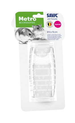 Savic Spelos Metro Tube Transparent 15 cm - Smådyr - Hus & Burinteriør - Leketunell og rør - Savic