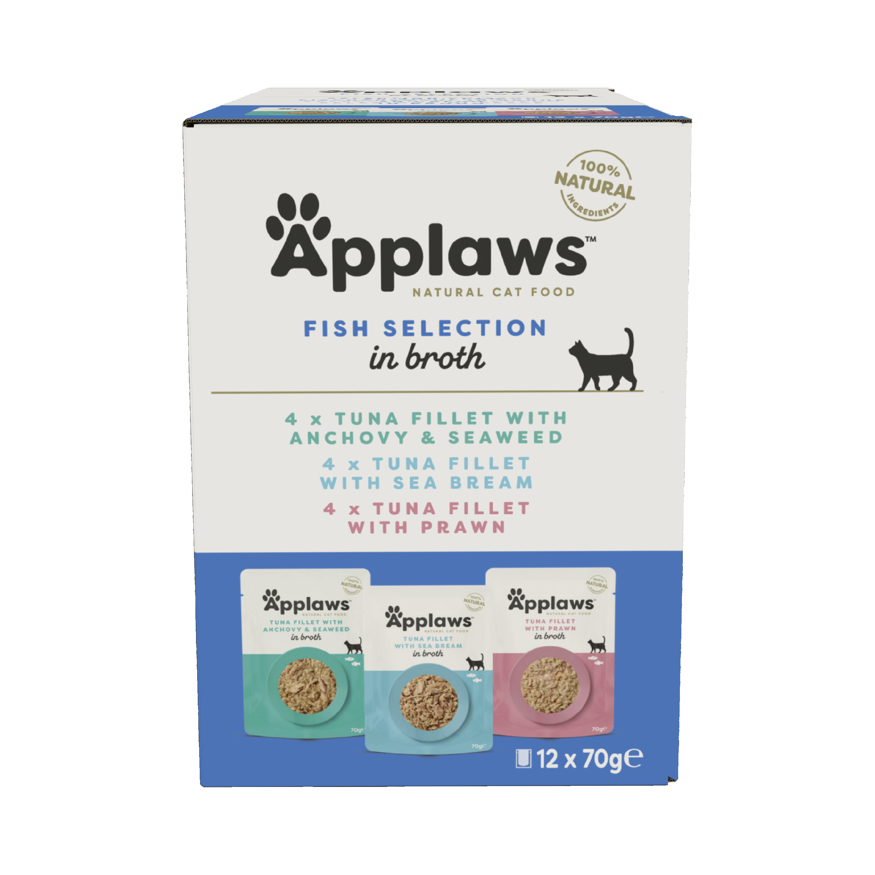 Applaws Cat Pouches Fish Selection i buljong 12x70 g - Katt - Kattefôr & kattemat - Våtfôr og våtmat - Applaws