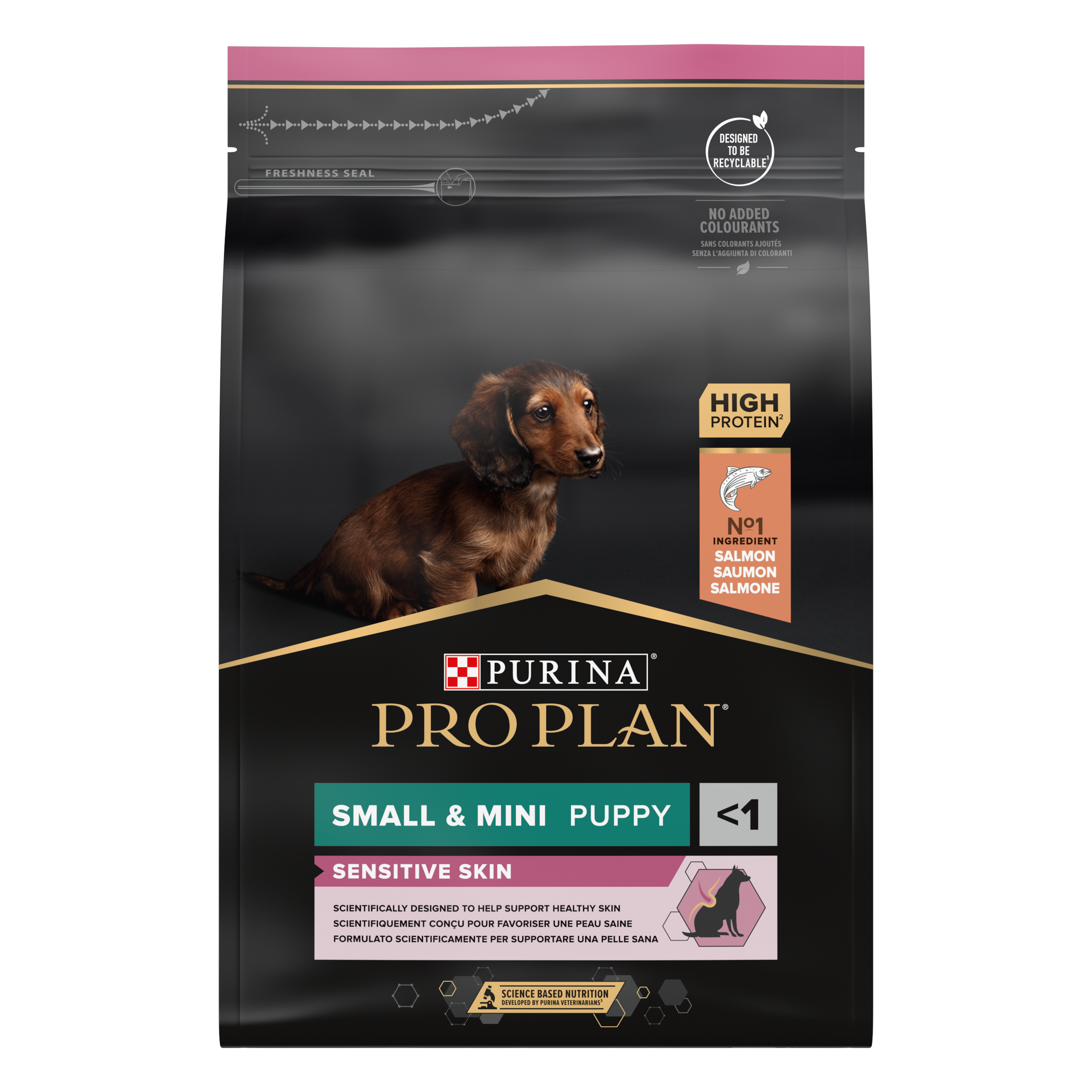 Purina Pro Plan Puppy Sensitive Skin Small & Mini tørrfôr til små og små hunder 3 kg - Hund - Hundefôr & hundemat - Tørrfôr for hund - Purina Pro Plan