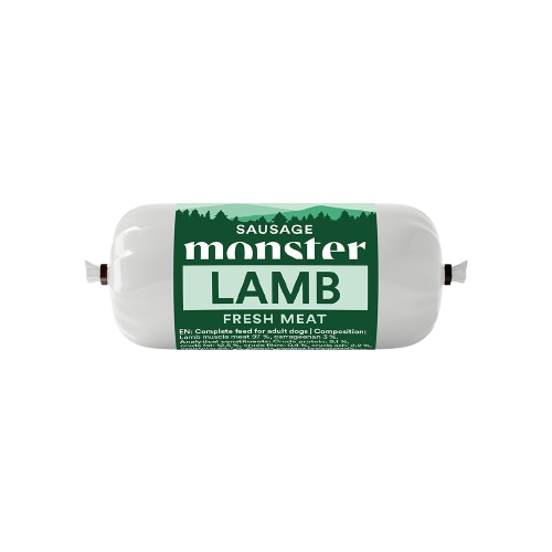 Monster Pet Food Dog Sausage Lamb 200 g - Hund - Hundefôr & hundemat - Våtfôr & våtmat - Monster Pet Food