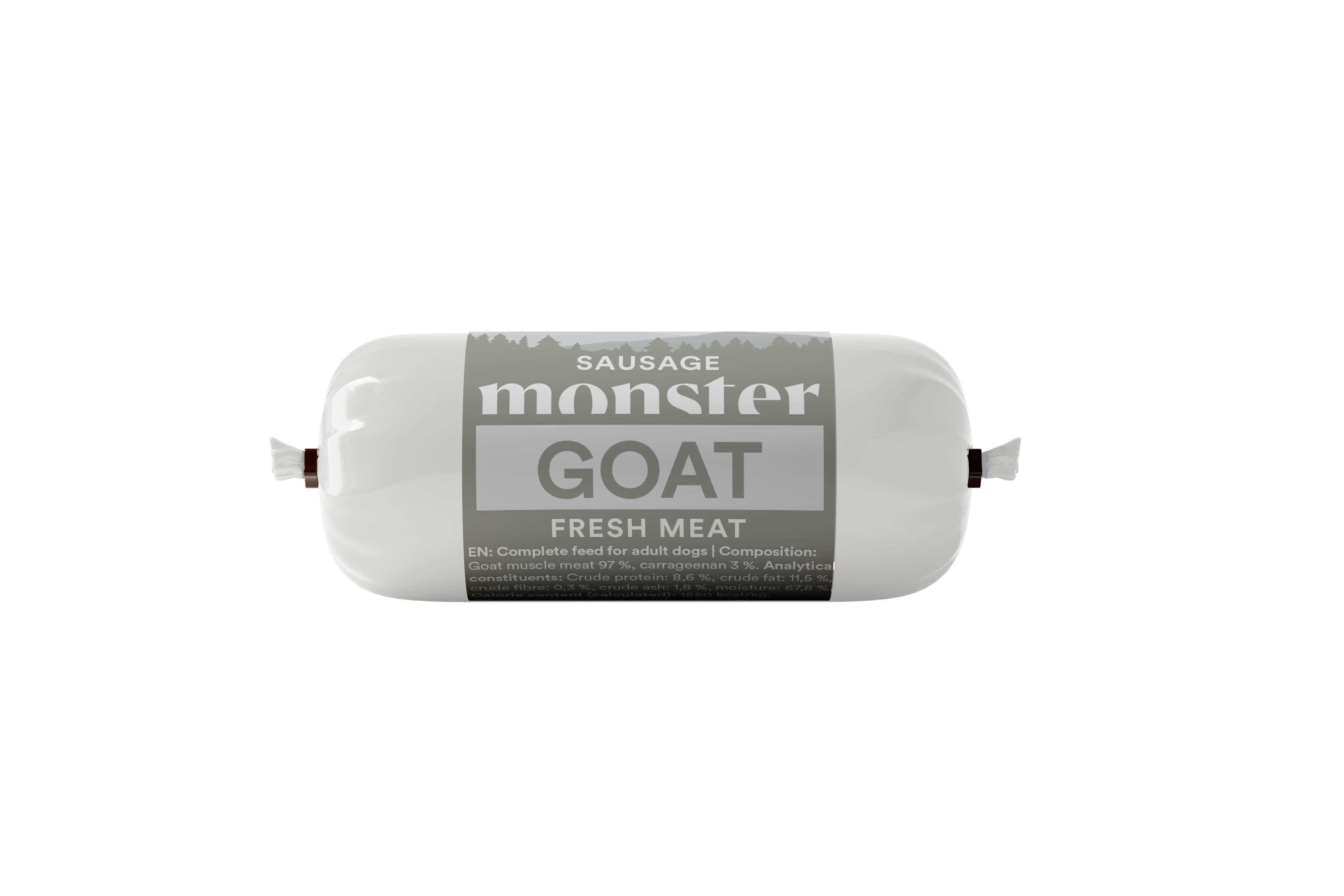 Monster Pet Food Hundepølse geit 80 g - Hund - Hundefôr & hundemat - Våtfôr & våtmat - Monster Pet Food