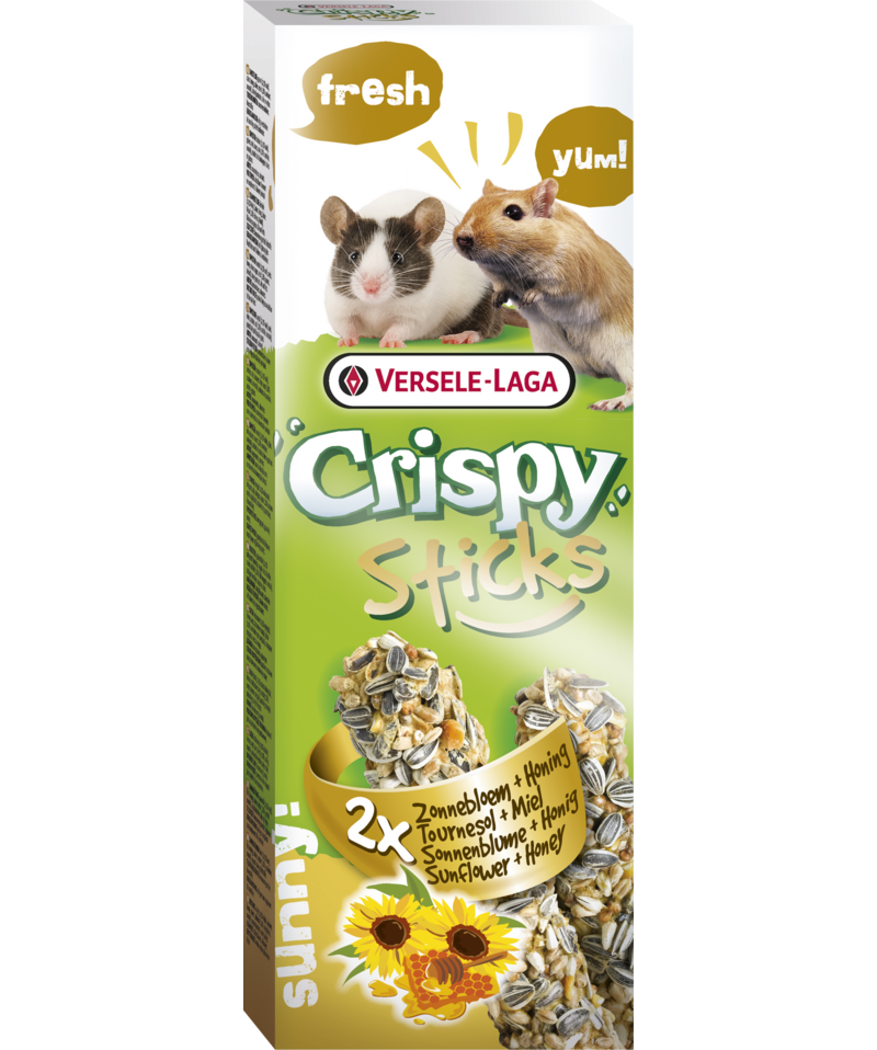 Versele-Laga CrispySticks ørkenrotte-mus solsikke/honning 2-pk. - Smådyr - Godbiter og gnagestenger - Frøstenger og Kräcker - Versele-Laga