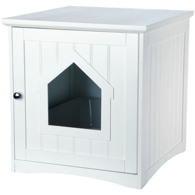 Trixie Cat House Litter Box MDF White 49 x 51 x 51 cm - Katt - Kattedo & kattetoalett - Kattedo & kattetoalett med tak - Trixie