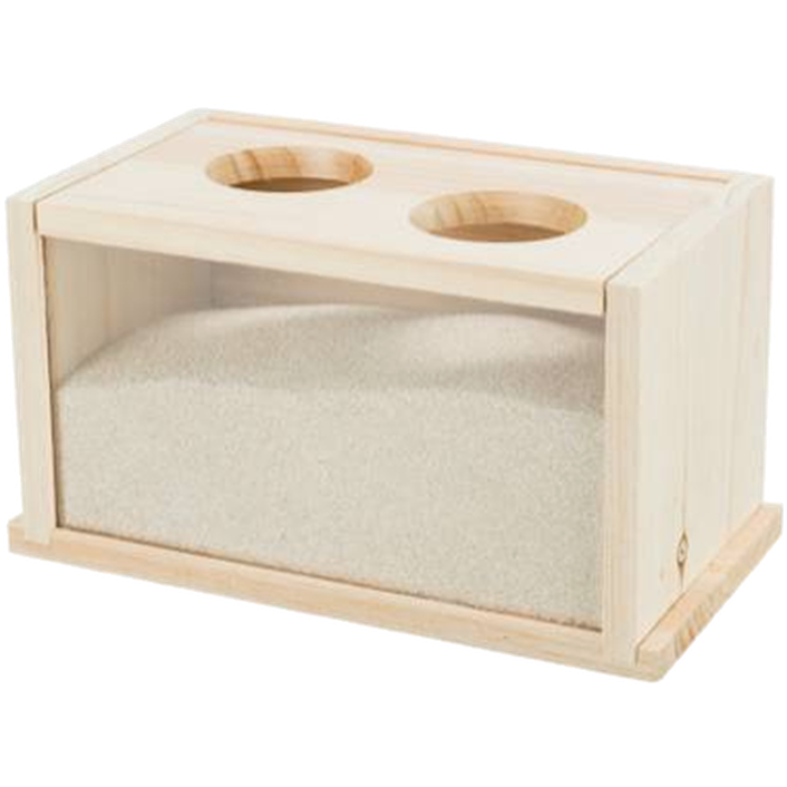 Trixie Sandbad, mus/hamstere, tre brun 20 x 12 x 12 cm - Smådyr - Hus & Burinteriør - Sandbad og badekar - Trixie