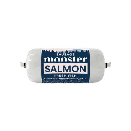 Monster Pet Food Dog Sausage Salmon 200 g - Hund - Hundefôr & hundemat - Våtfôr & våtmat - Monster Pet Food