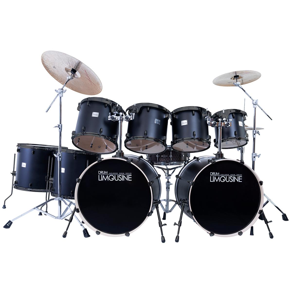Drum Limousine Drum Limousine Explorer 2222 MBK trommesett matt sort