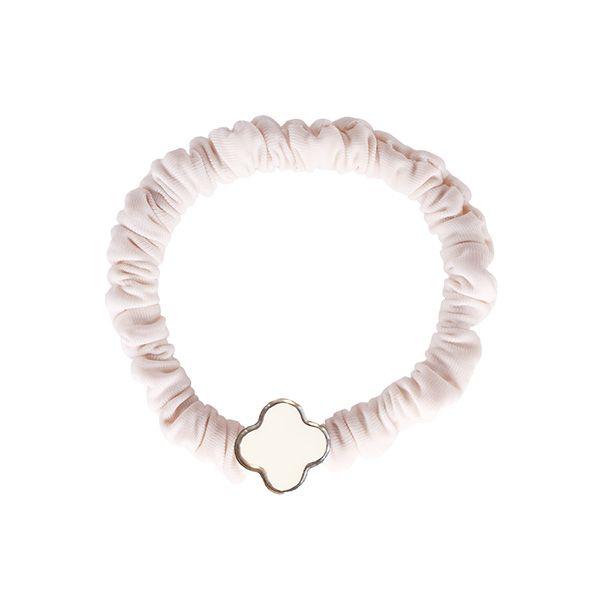Makeup Mekka Flower Charm Hair Tie, White