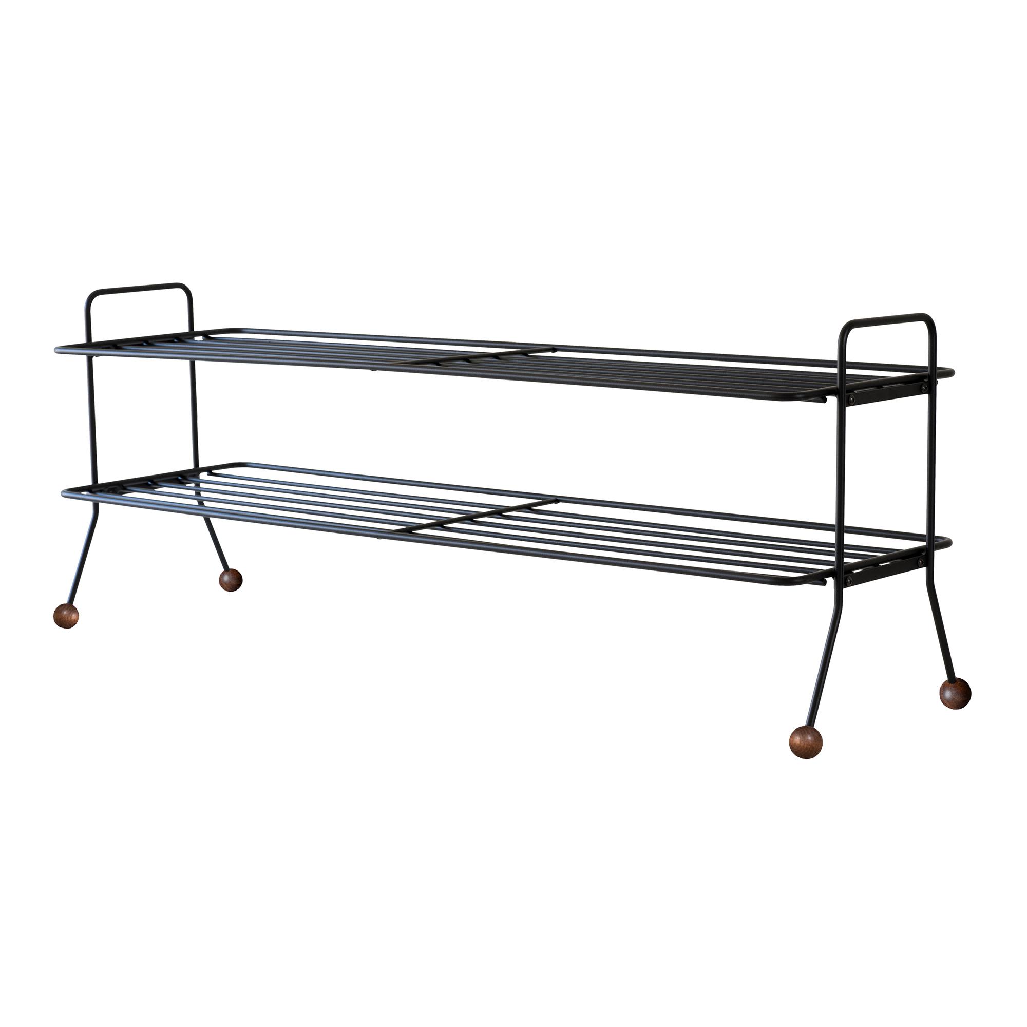 Maze Interior Maze Interior - Bill Shoe Shelf L Black / Stained Ash - Hattehyller og skohyller - Louise Hederström - Svart - Metall/Tre