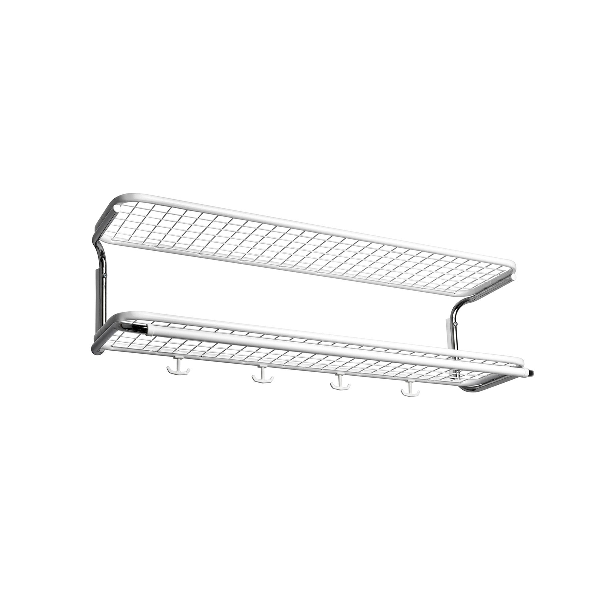 Essem Design Essem Design - Classic 650 Hatthylla Vit/Krom, 80 cm - Hattehyller og skohyller - Gunnar Bolin - Sølv,Hvit - Metall/Plast