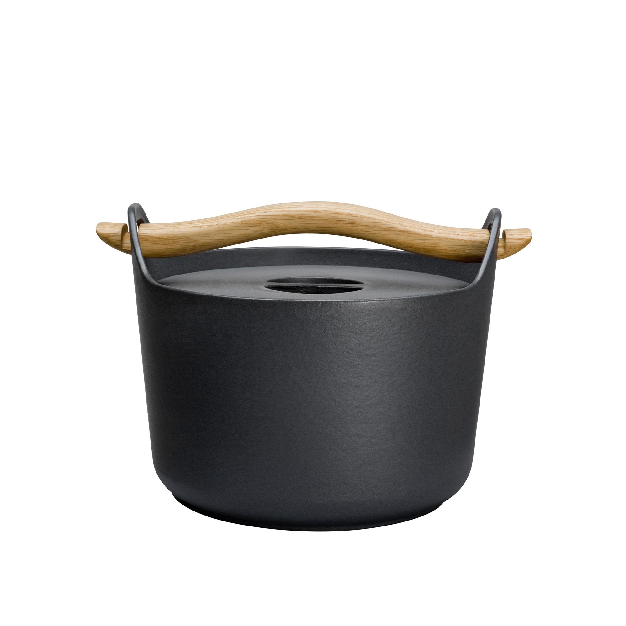 Iittala Iittala - Støpejernsgryte Emaljert 3L - Kjeler og kasseroller - Timo Sarpaneva - Svart - Metall
