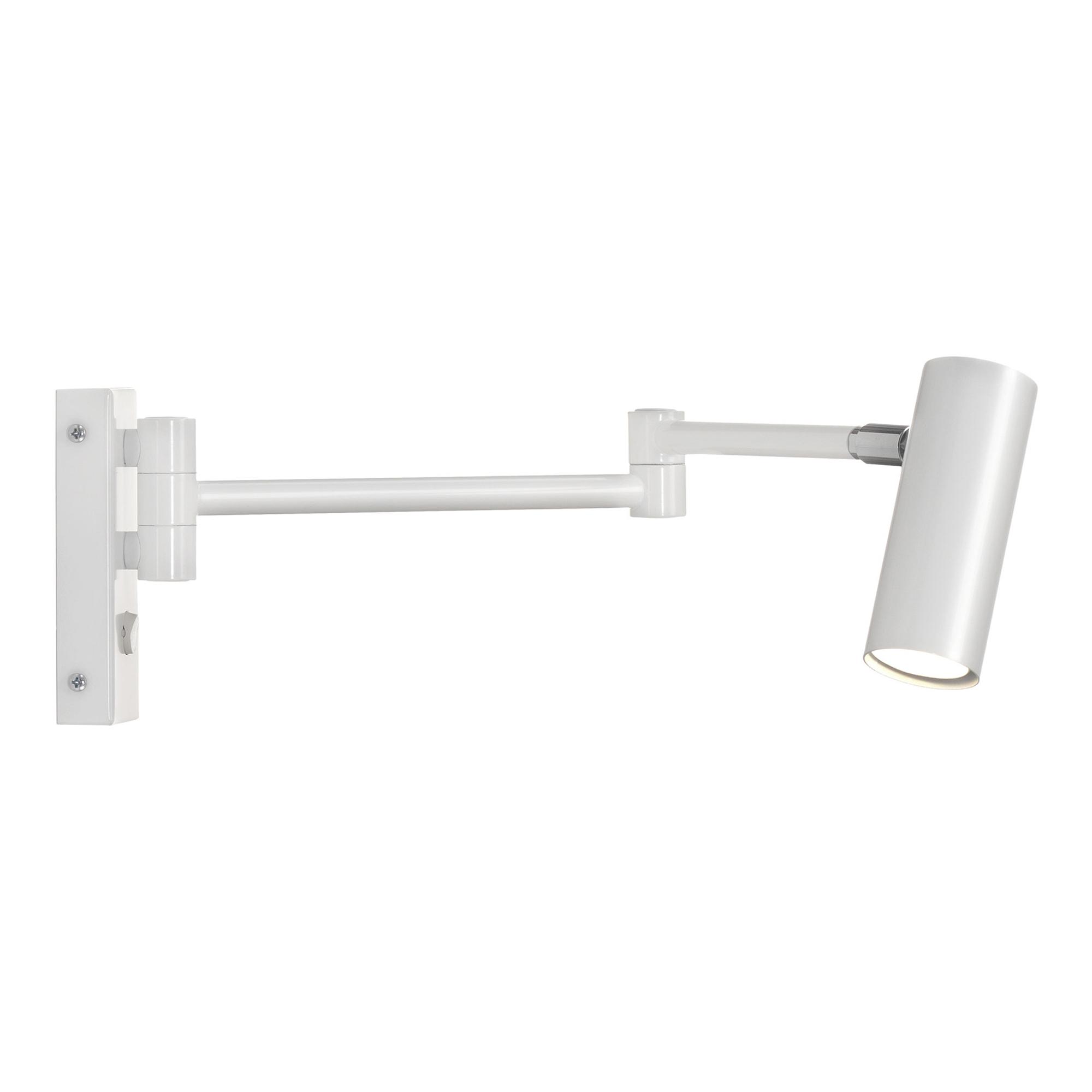 Örsjö Belysning Örsjö Belysning - Puck Vägglampa, Vit, Kabel, Br: 49, 5 cm - Sengelamper - Åke Hultgren - Hvit - Metall