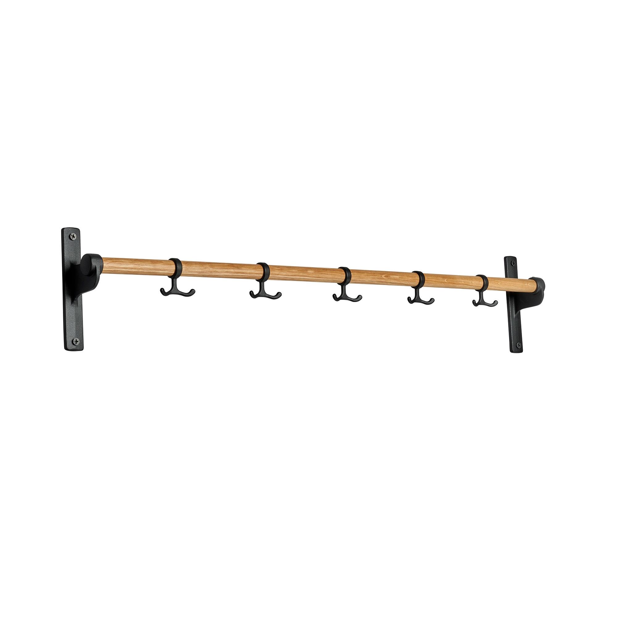 Essem Design Essem Design - Nostalgi Kroklist Grund Ek/Svart, 100 cm - Garderobestativ - Gunnar Bolin - Tre farget,Svart