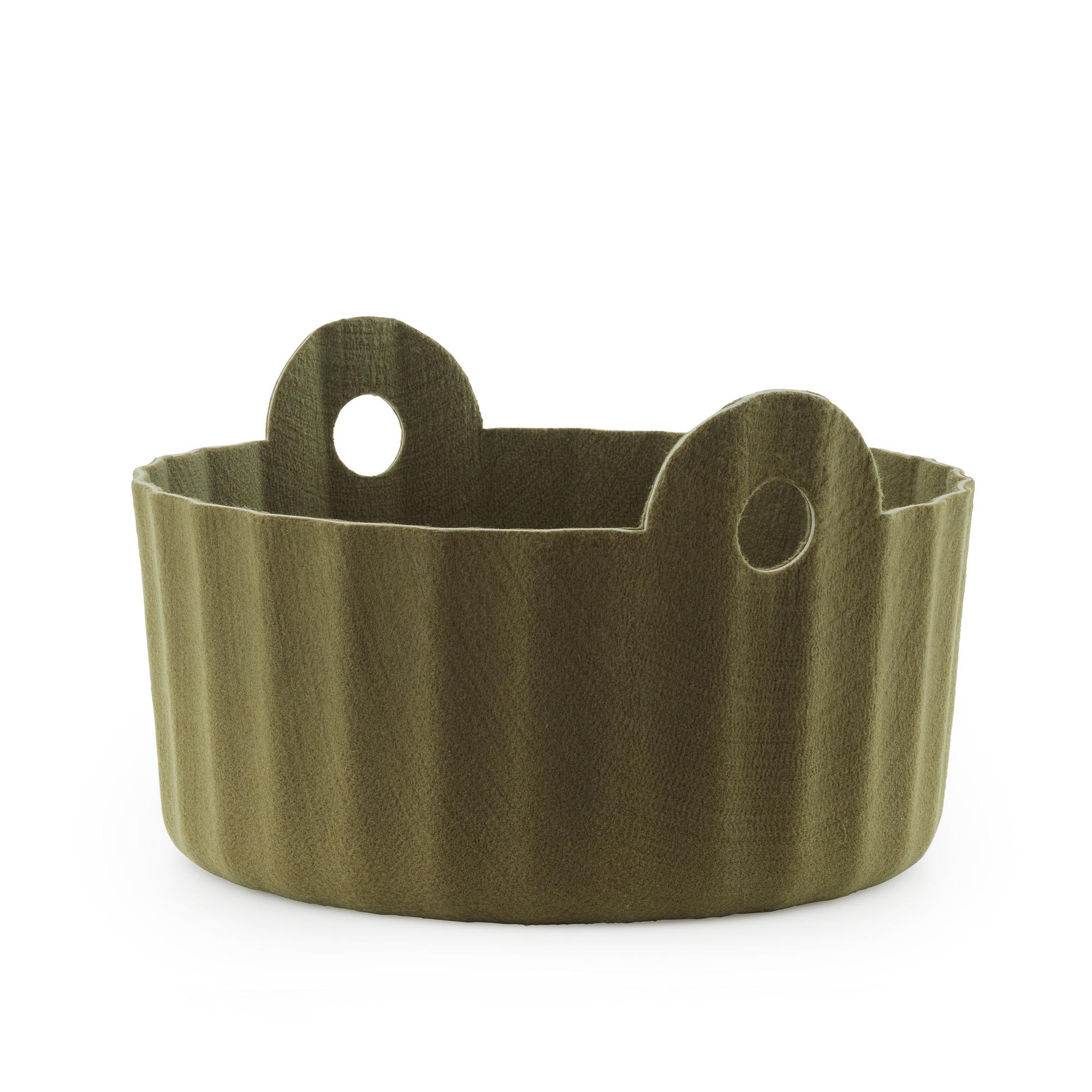 Normann Copenhagen Normann Copenhagen - Colu Basket Olive - Kurver og esker - Baptiste Vandaele - Grønn - Plast