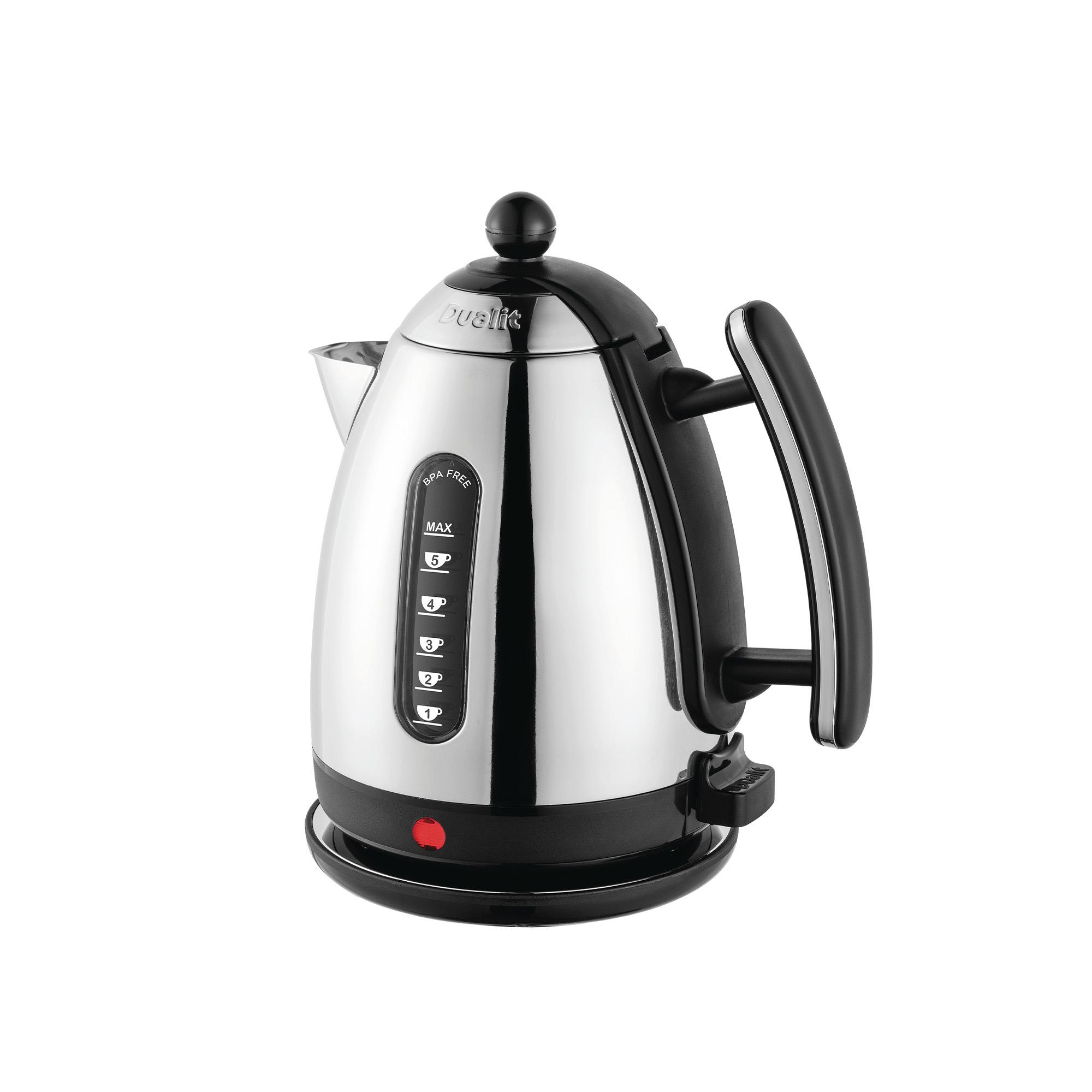 Dualit Dualit - Dualit Vattenkokare Lite 1,5 L Chrome Black - Vannkokere - Sølv,Svart