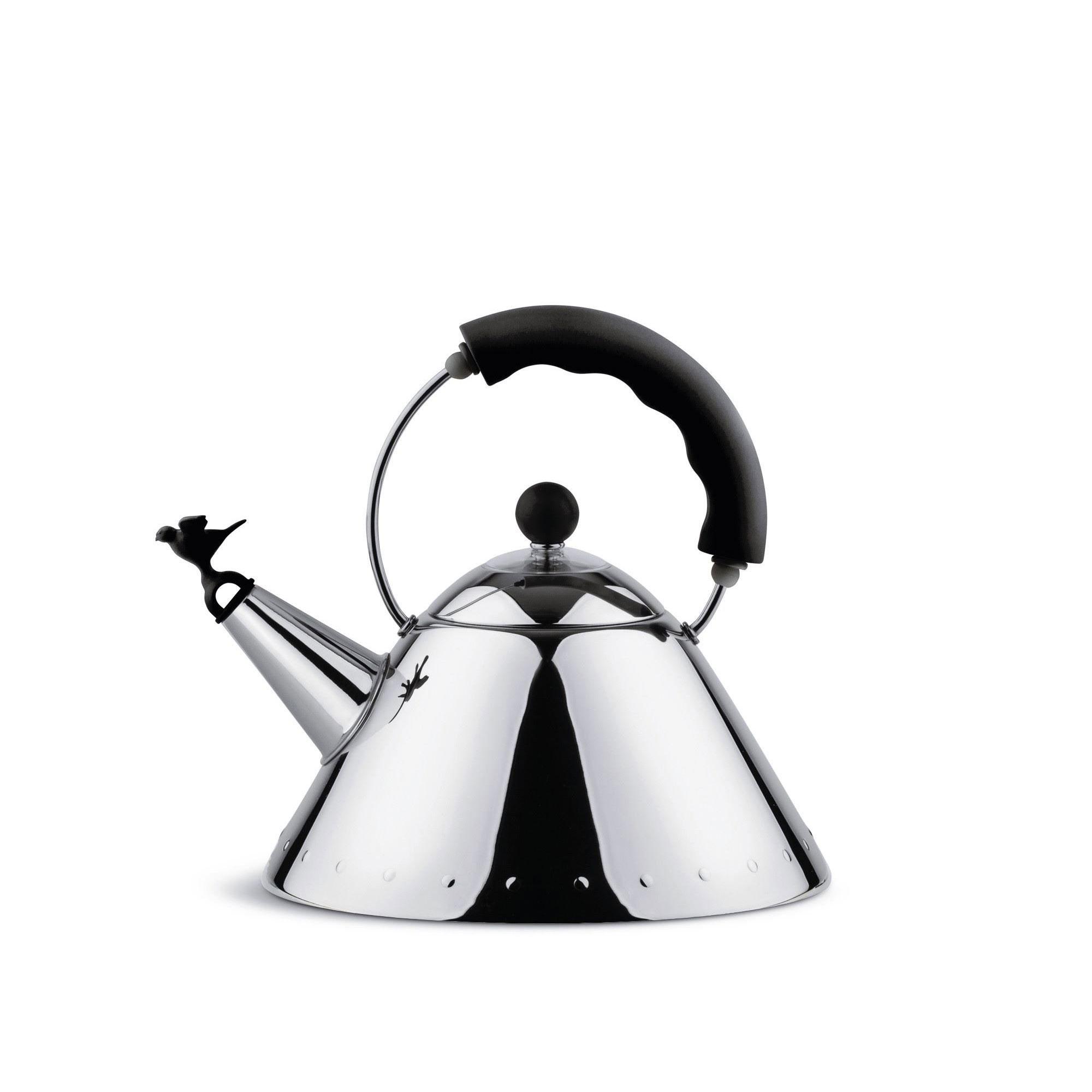 Alessi Alessi - 9093 Tekittel, Svart - Vannkokere - Michael Graves - Sølv