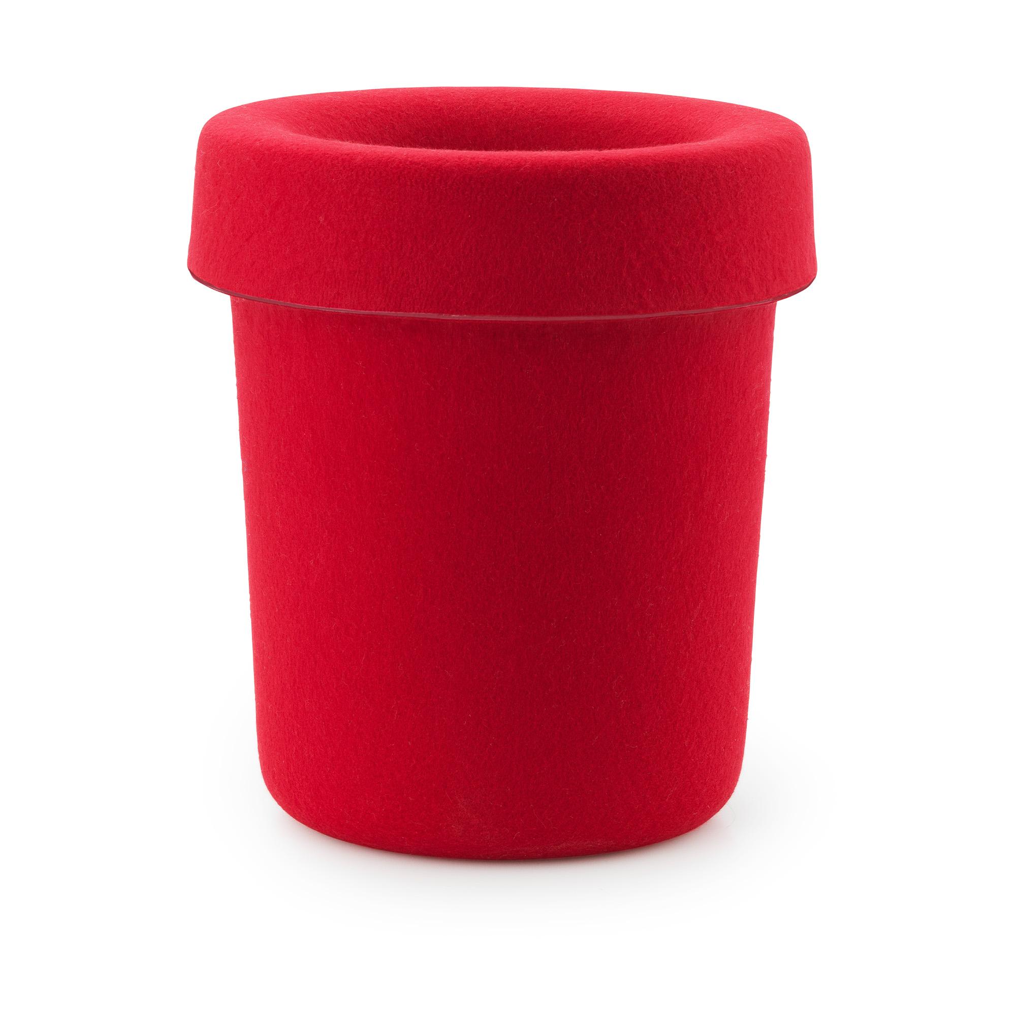 Normann Copenhagen Normann Copenhagen - Hide Office Bin Bright Red - Kurver og esker - Simon Legald - Rød - Plast