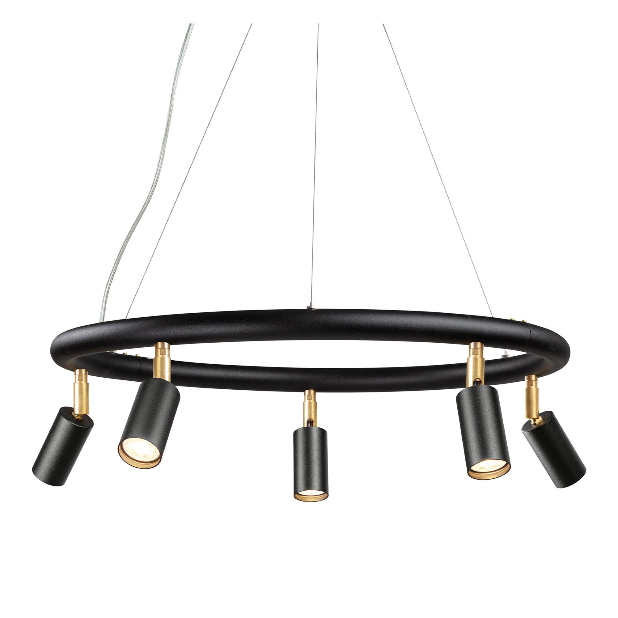 Örsjö Belysning Örsjö Belysning - Starlight chandelier Ø60cm – Black textured lacquer RAL 9005 - Lysekroner - Jonas Bohlin - Svart - Metall