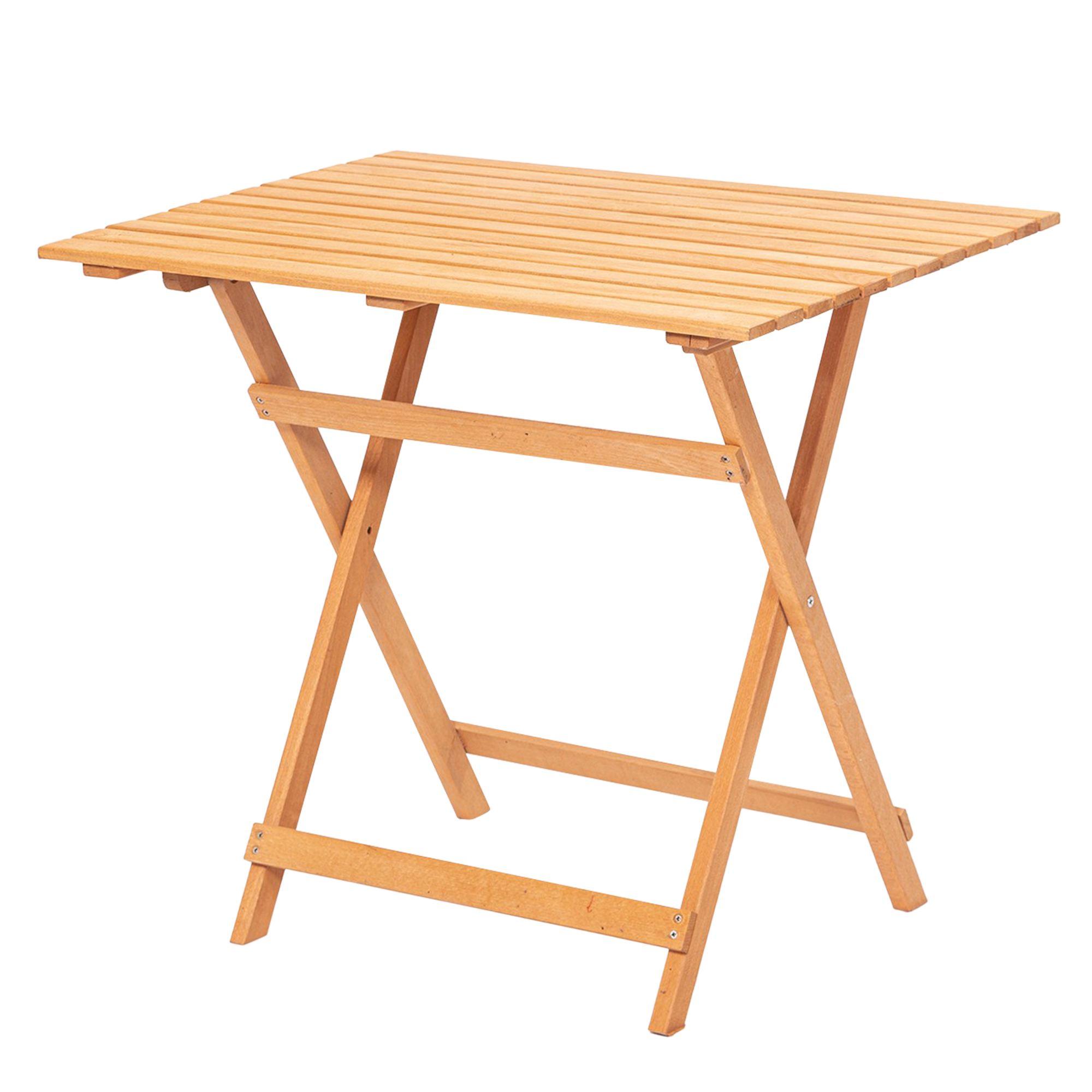 NORDVÄRK My022 hagebord, rektangulært - naturlig bøk (80x60)
