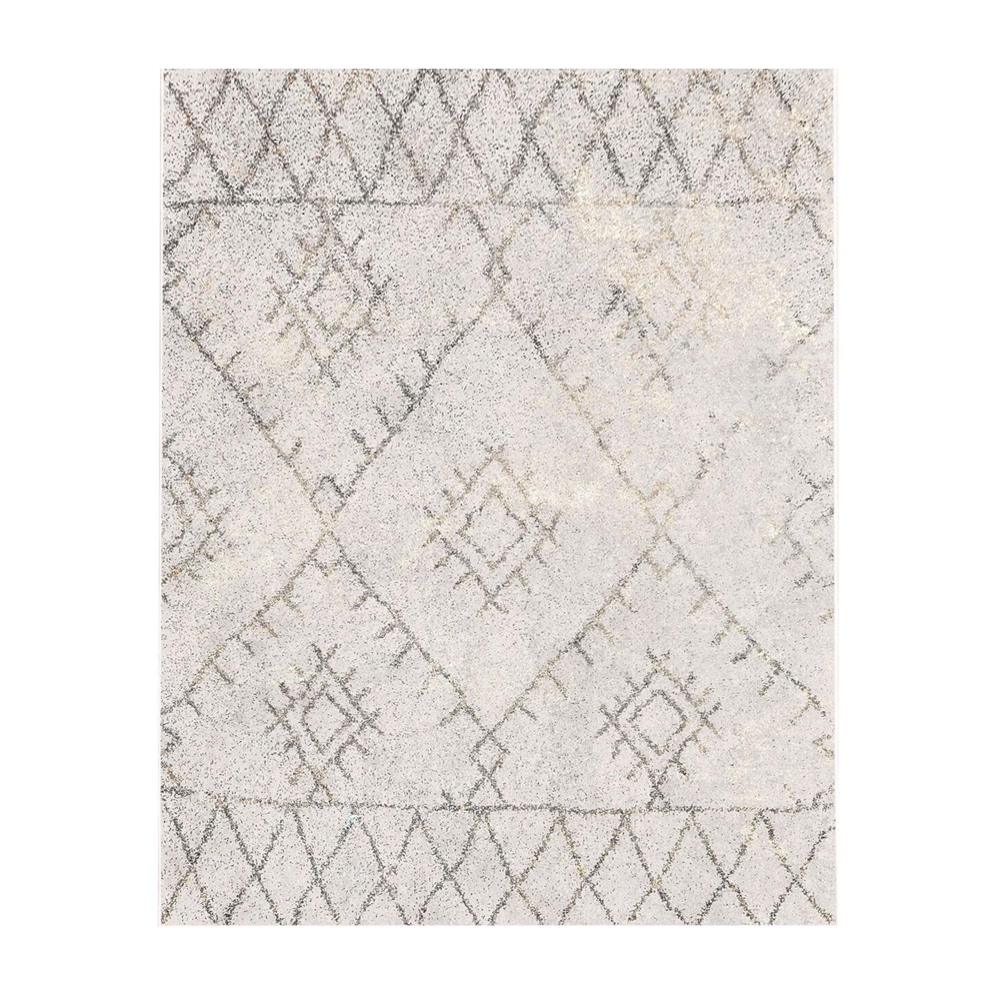 TEPPI WOOBTNY0230 mønstret teppe, rektangulært - krem/flerfarget bomull/chenille (160x230)