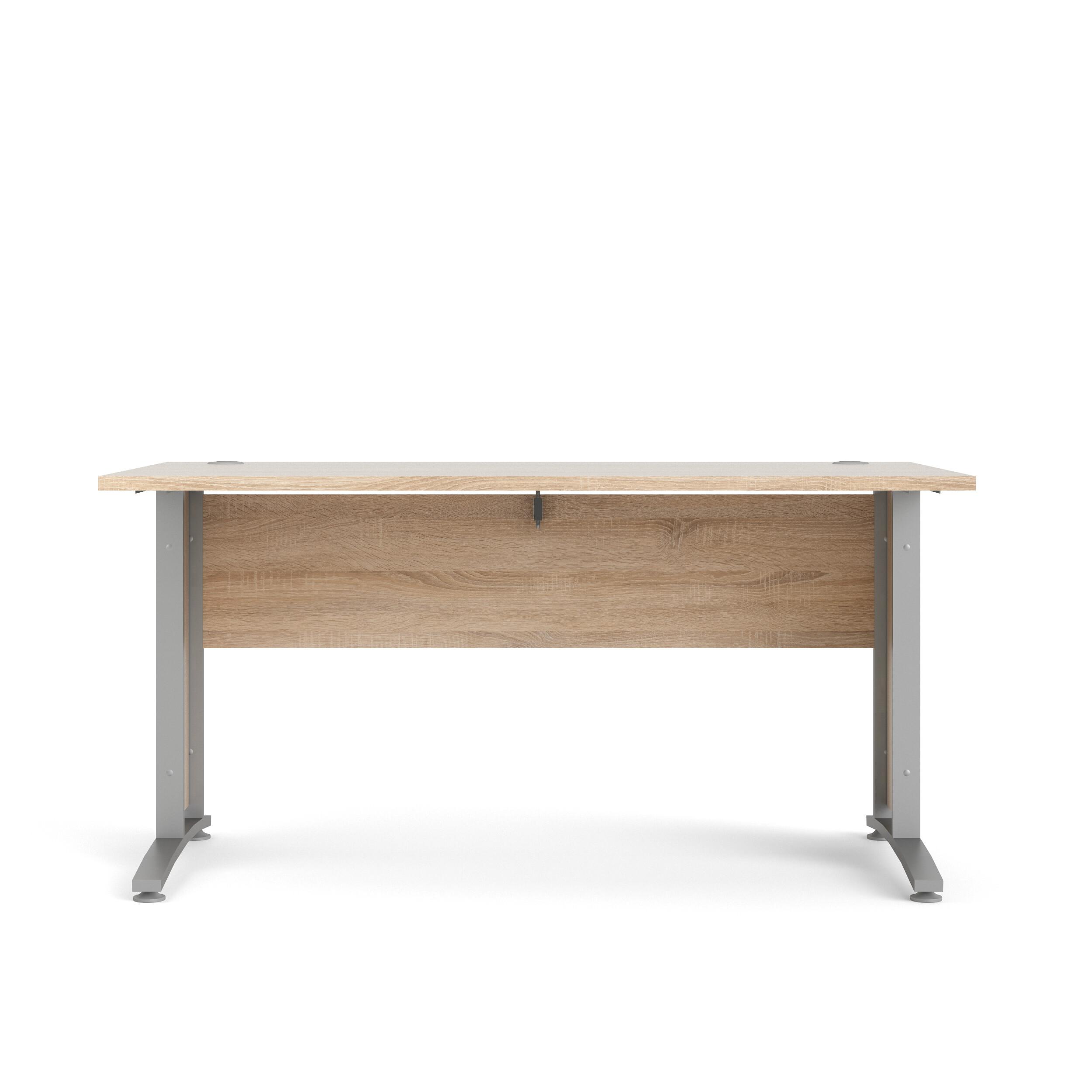 Tvilum TVILUM Prima skrivebord - eikestruktur og sølvgrå stål (150x80)