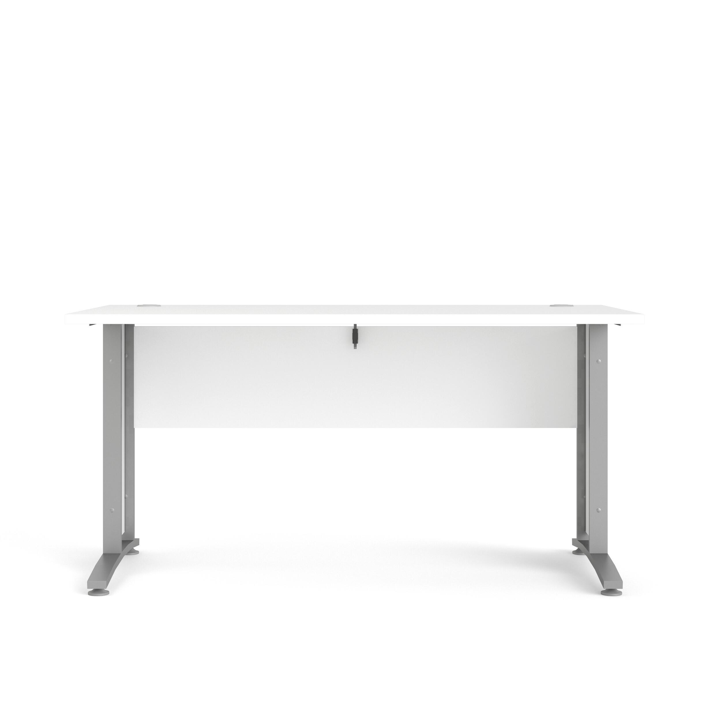 Tvilum TVILUM Prima skrivebord - hvitt tre og sølvgrå stål (150x80)