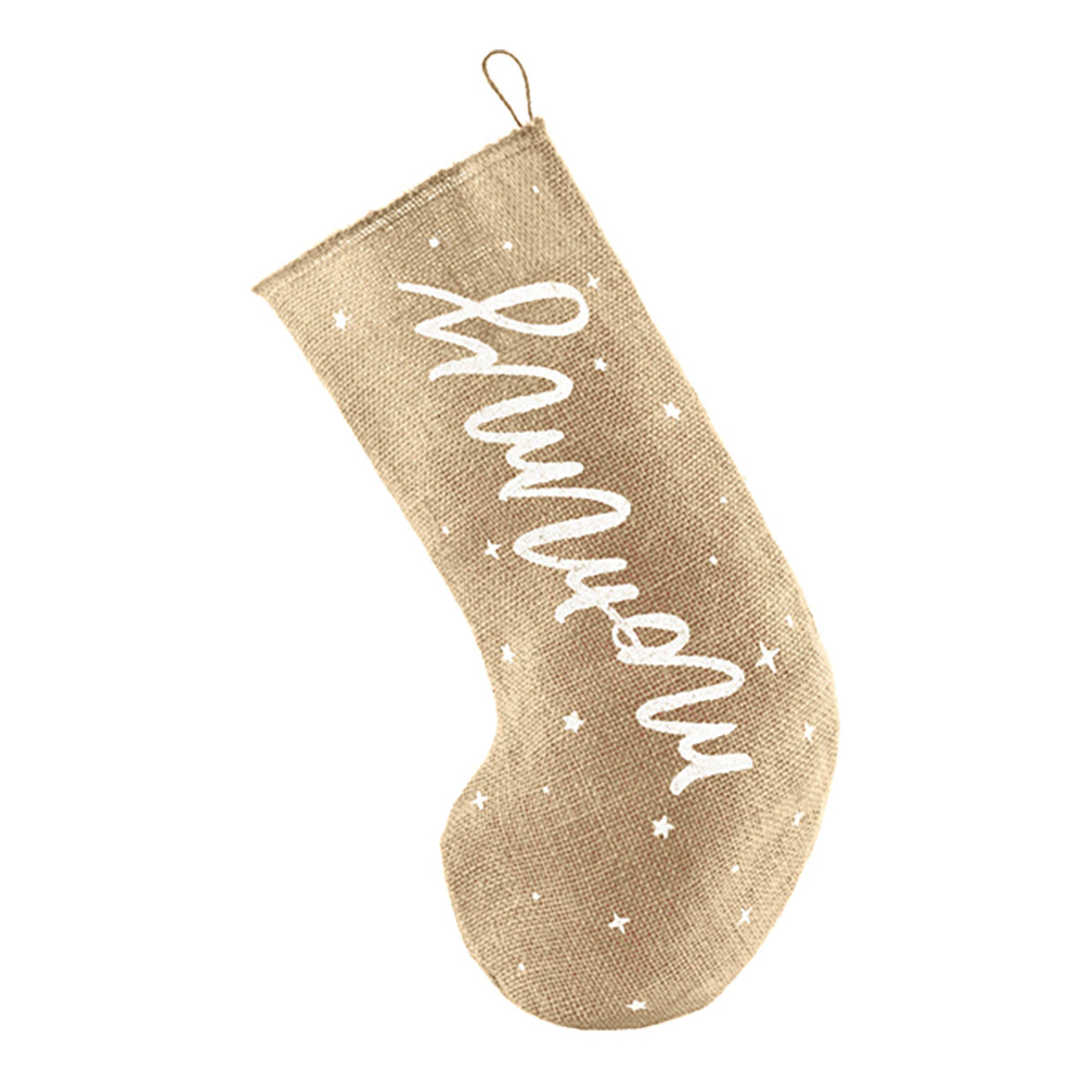 PartyDeco Julestrømpe i Jute - Mommy