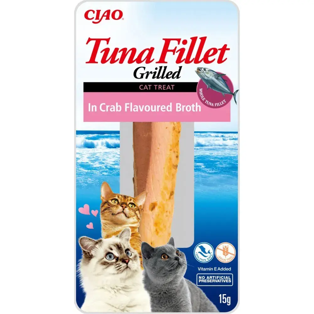 Ciao Ciao Grilled Tuna In Crab Flavoured Broth Kattegodbit 15g