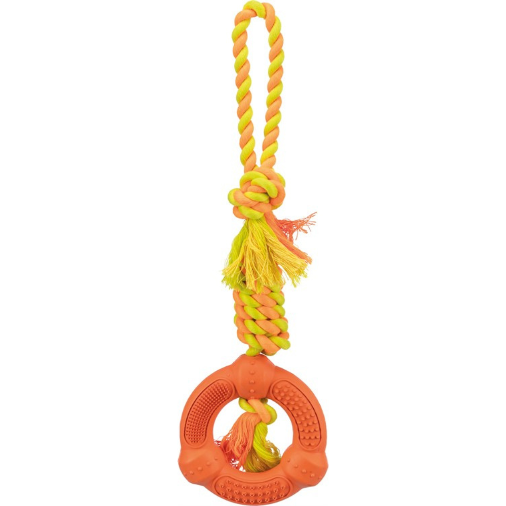 Trixie Trixie Flossrep med Gummiring 41/12 cm