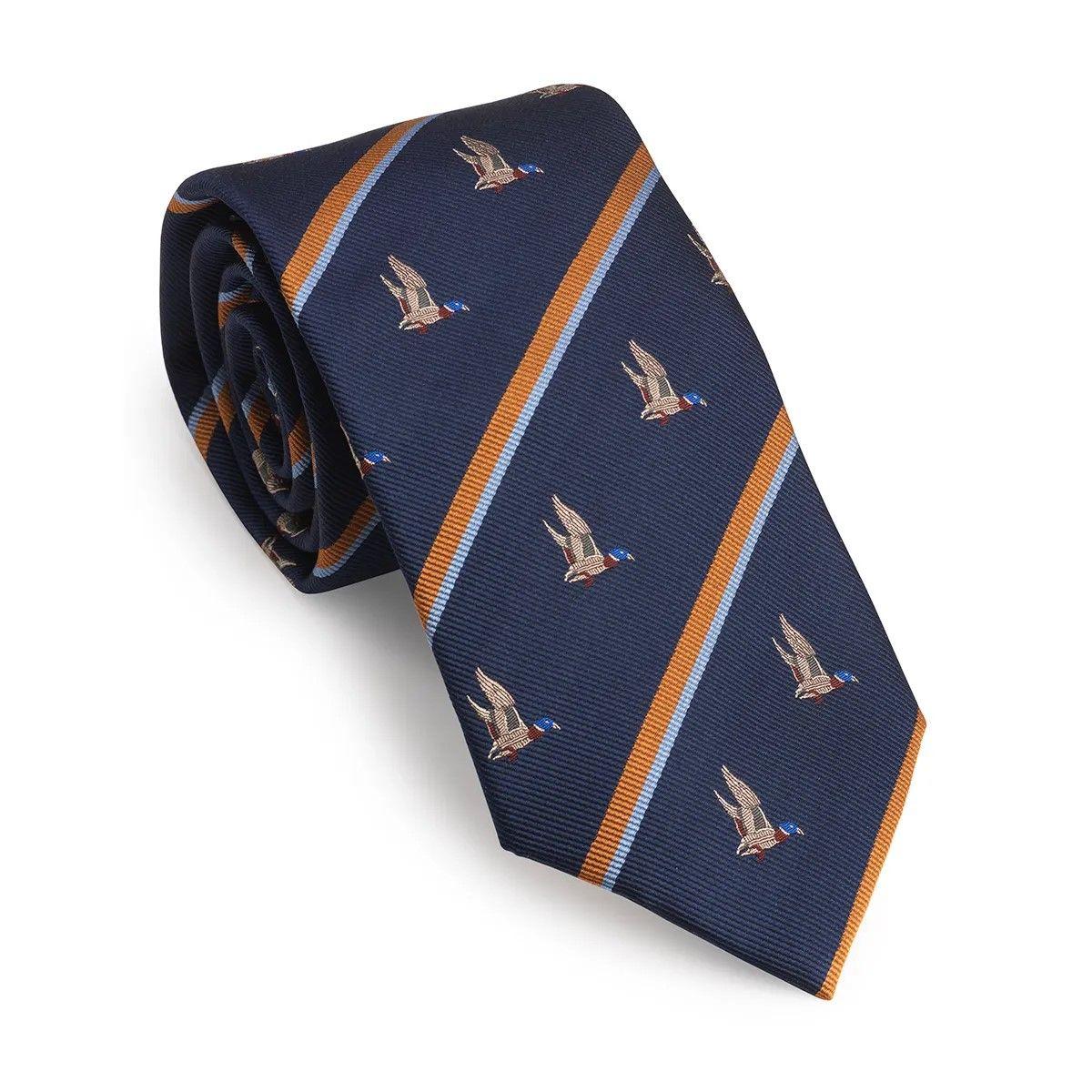 Laksen Laksen Regimental Stripe Tie Duck