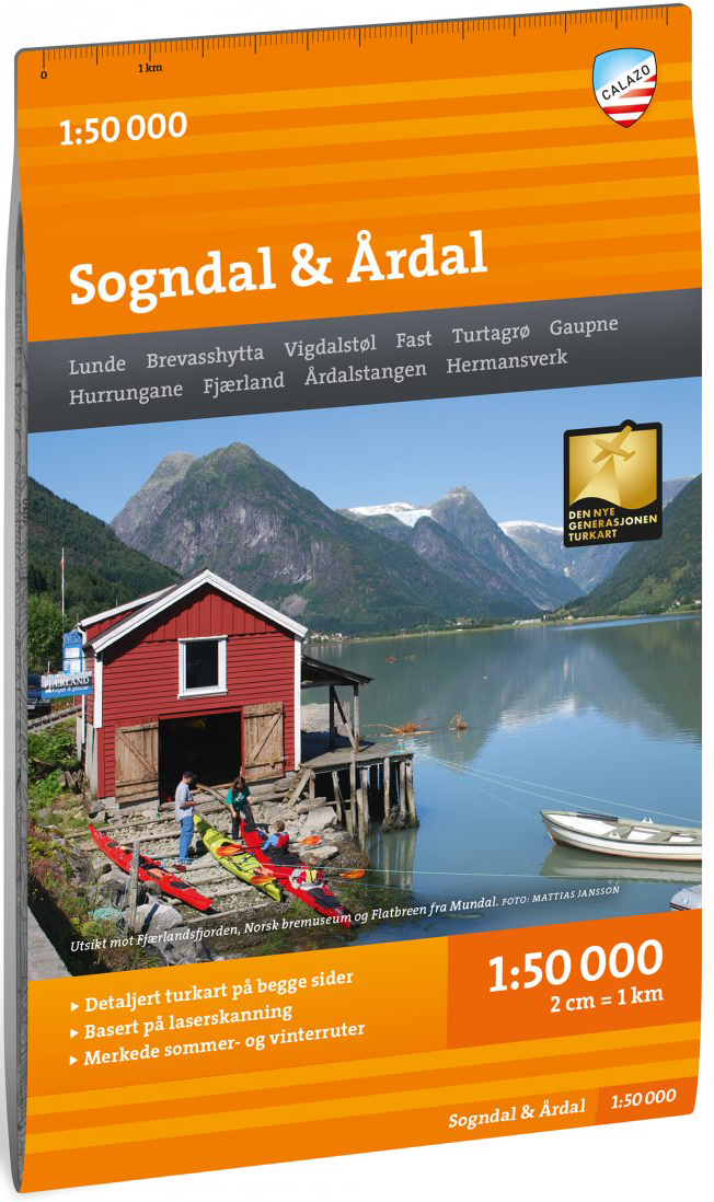 Calazo Calazo Turkart Sogndal & Årdal 1:50 000